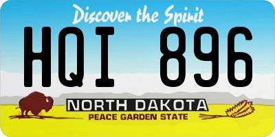 ND license plate HQI896
