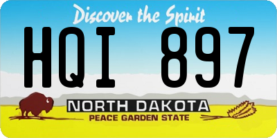 ND license plate HQI897
