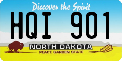 ND license plate HQI901