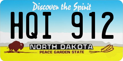 ND license plate HQI912