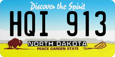 ND license plate HQI913