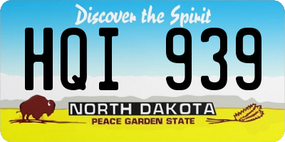 ND license plate HQI939
