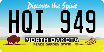 ND license plate HQI949