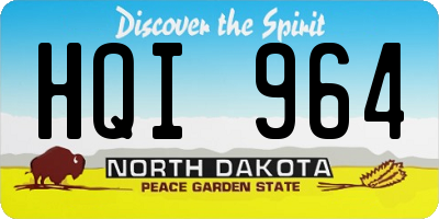 ND license plate HQI964