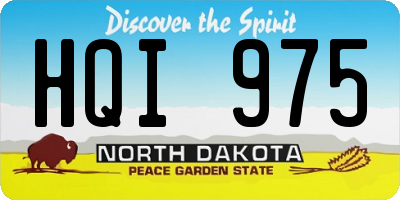 ND license plate HQI975