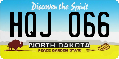 ND license plate HQJ066