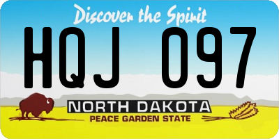 ND license plate HQJ097