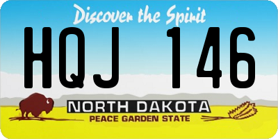 ND license plate HQJ146