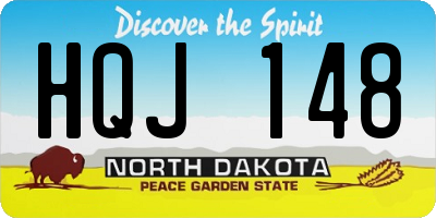 ND license plate HQJ148
