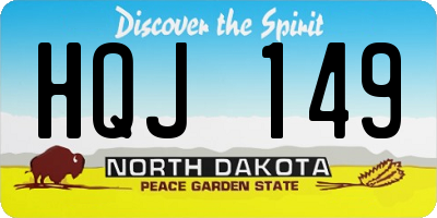 ND license plate HQJ149
