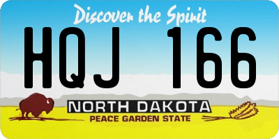 ND license plate HQJ166