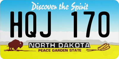 ND license plate HQJ170