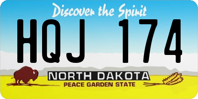ND license plate HQJ174