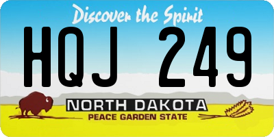 ND license plate HQJ249