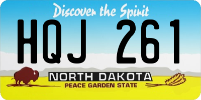 ND license plate HQJ261