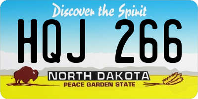 ND license plate HQJ266