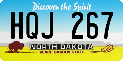ND license plate HQJ267