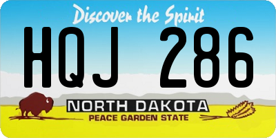 ND license plate HQJ286