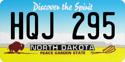 ND license plate HQJ295