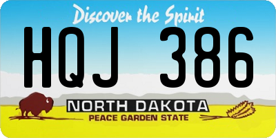 ND license plate HQJ386