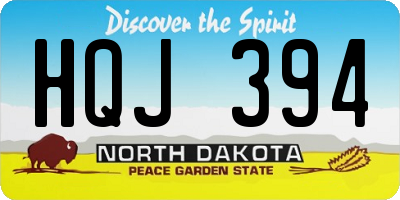 ND license plate HQJ394