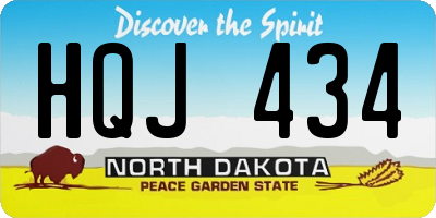 ND license plate HQJ434