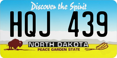 ND license plate HQJ439