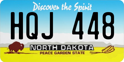 ND license plate HQJ448