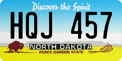 ND license plate HQJ457