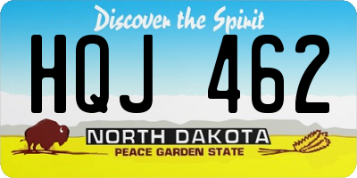 ND license plate HQJ462