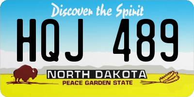 ND license plate HQJ489