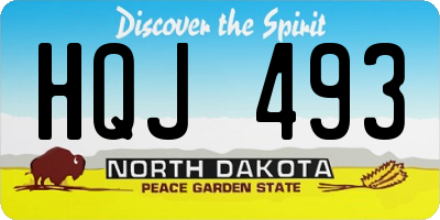 ND license plate HQJ493
