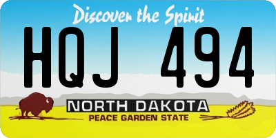 ND license plate HQJ494