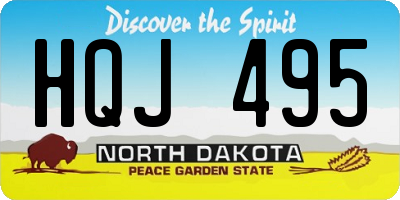 ND license plate HQJ495