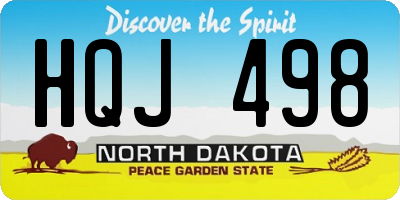 ND license plate HQJ498