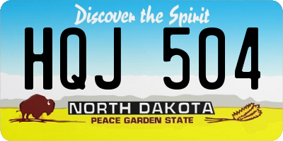 ND license plate HQJ504