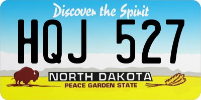 ND license plate HQJ527