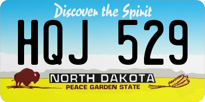 ND license plate HQJ529