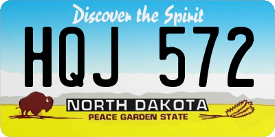 ND license plate HQJ572
