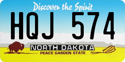 ND license plate HQJ574
