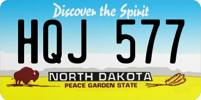 ND license plate HQJ577