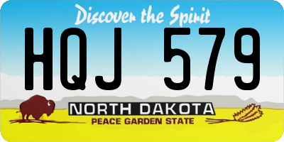 ND license plate HQJ579