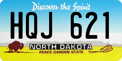 ND license plate HQJ621