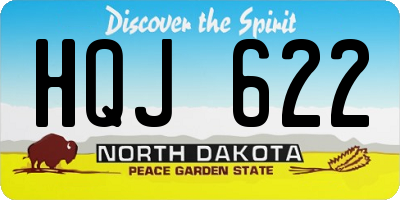 ND license plate HQJ622
