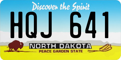 ND license plate HQJ641