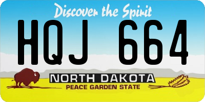 ND license plate HQJ664
