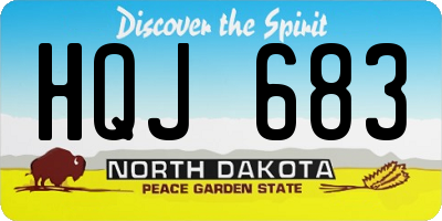 ND license plate HQJ683