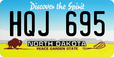 ND license plate HQJ695