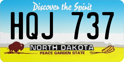 ND license plate HQJ737