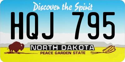 ND license plate HQJ795